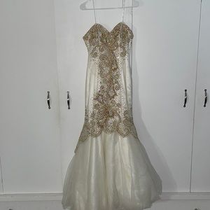 Cream/white ball gown